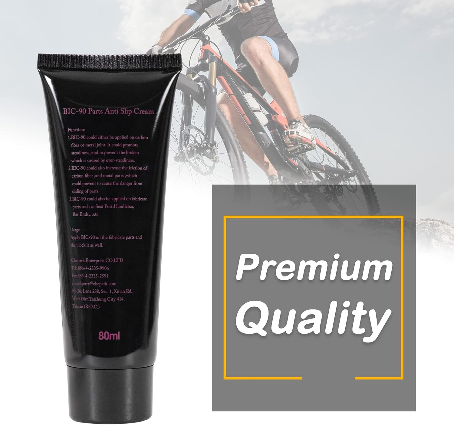 Cyclingdeal Bike Bicycle Anti-Slip Cream for Seatpost Handlebar Parts Assembly Installation - 80Ml image number 5