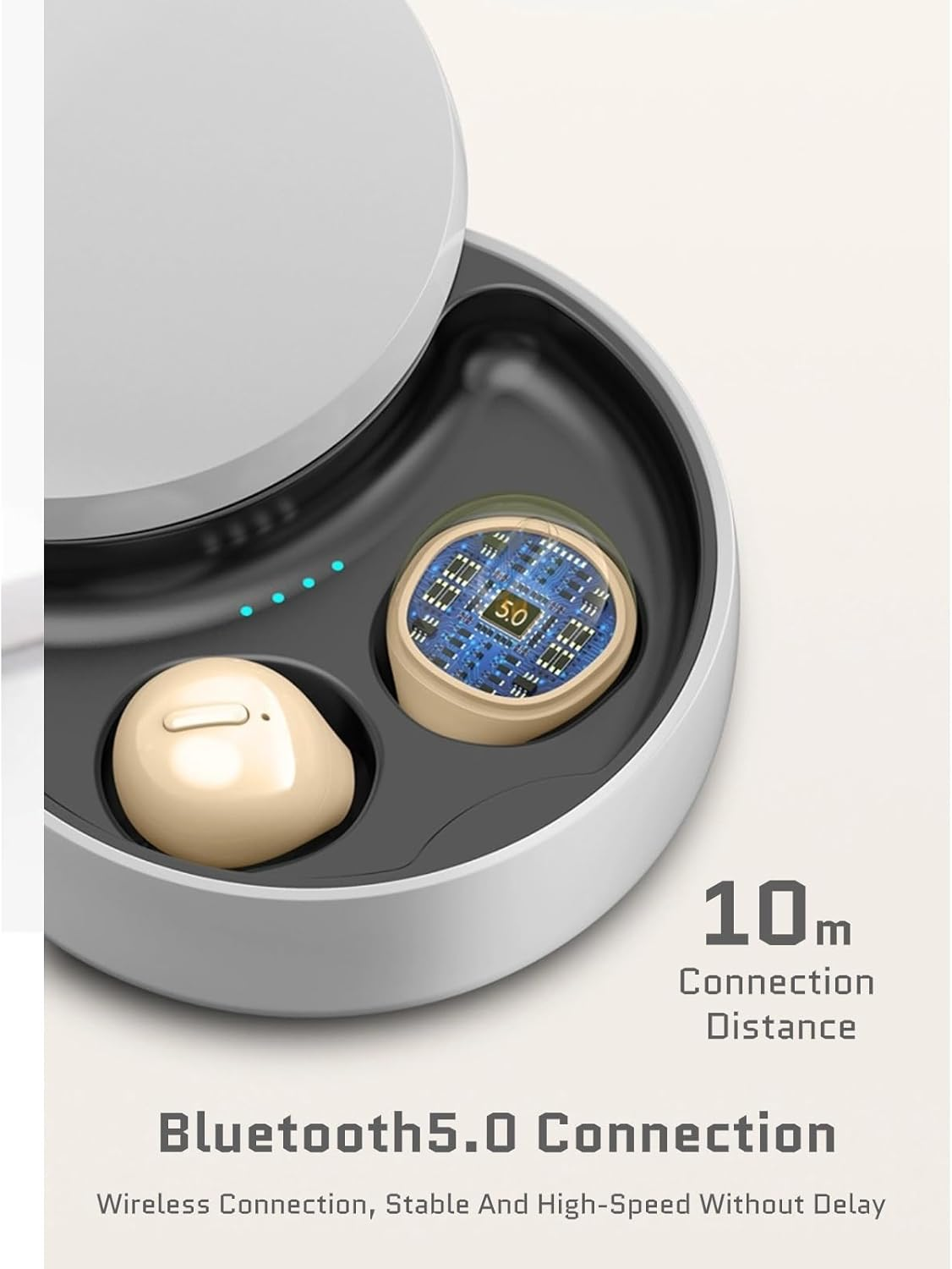 Cuifati Invisible Earbuds, Wireless, Bluetooth, Extremely Durable, Noise Cancelling, Tiny Hidden Micro Earbuds, Invisible Wireless Sleep Headphones for Sports And image number 4