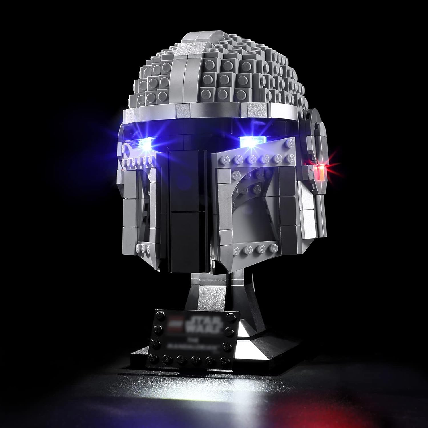 BRIKSMAX Led Lighting Kit for the Mandalorian Helmet - Compatible with  75328 Building Blocks Model- Not Include the  Set image number 5