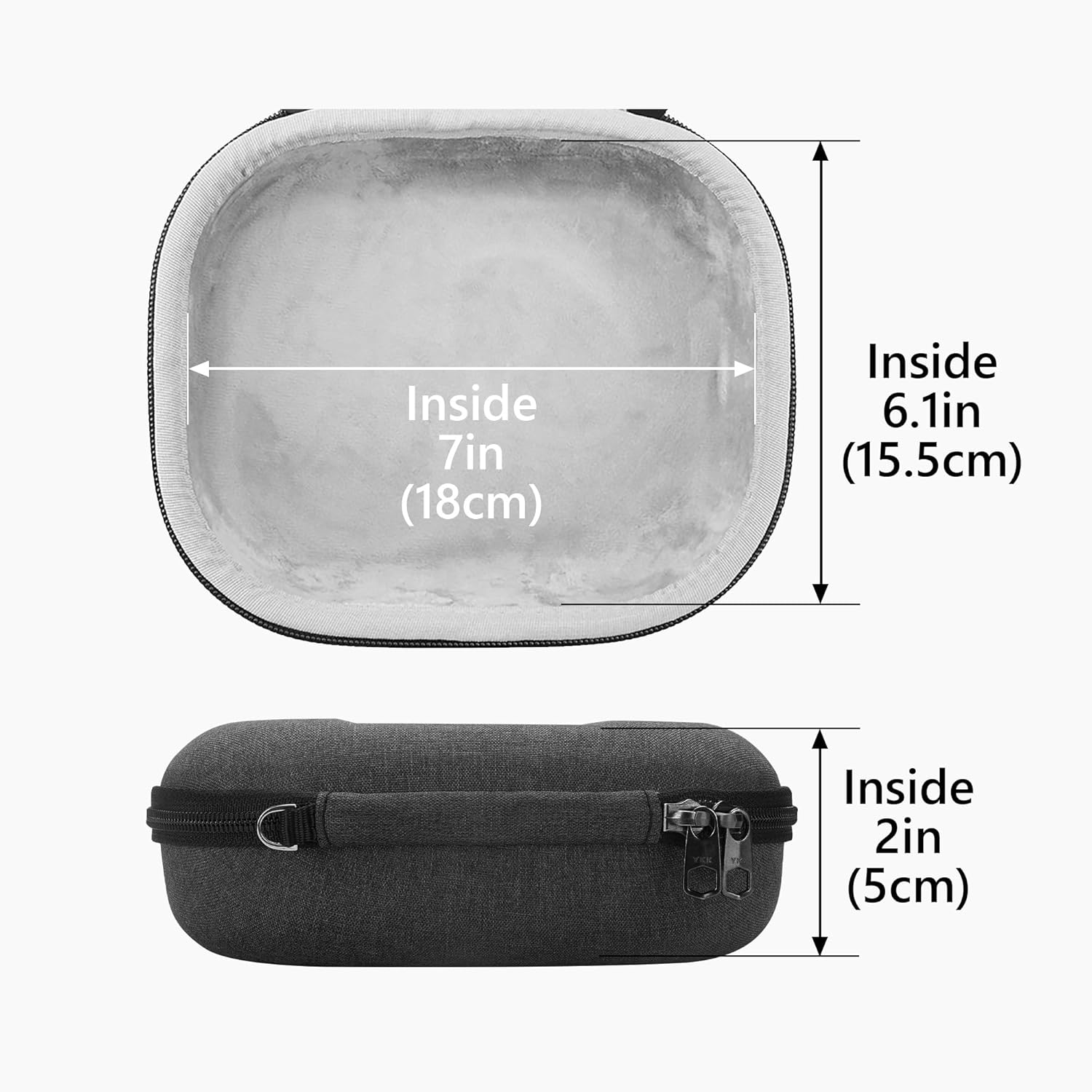 Geekria Shield Headphones Case Compatible with Bose QC Ultra II, QC Ultra/45 II/35 II Gaming Headset, Replacement Hard Shell Travel Carrying Bag with Cable Storage (Dark Grey) - Dark Grey image number 3