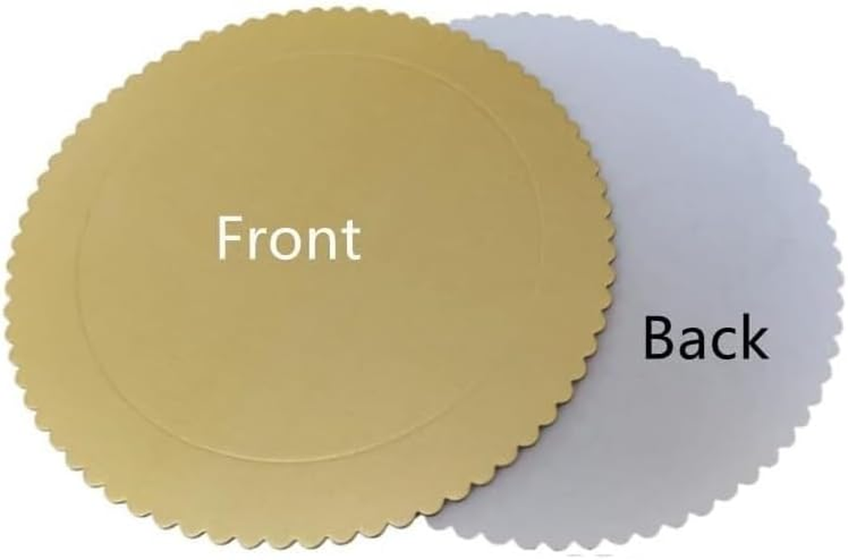 20 Pieces Cake Boards Golden round Cake Circles, 8&10 Inch Cake Base Cardboard, for Baking Cake, Gold image number 1