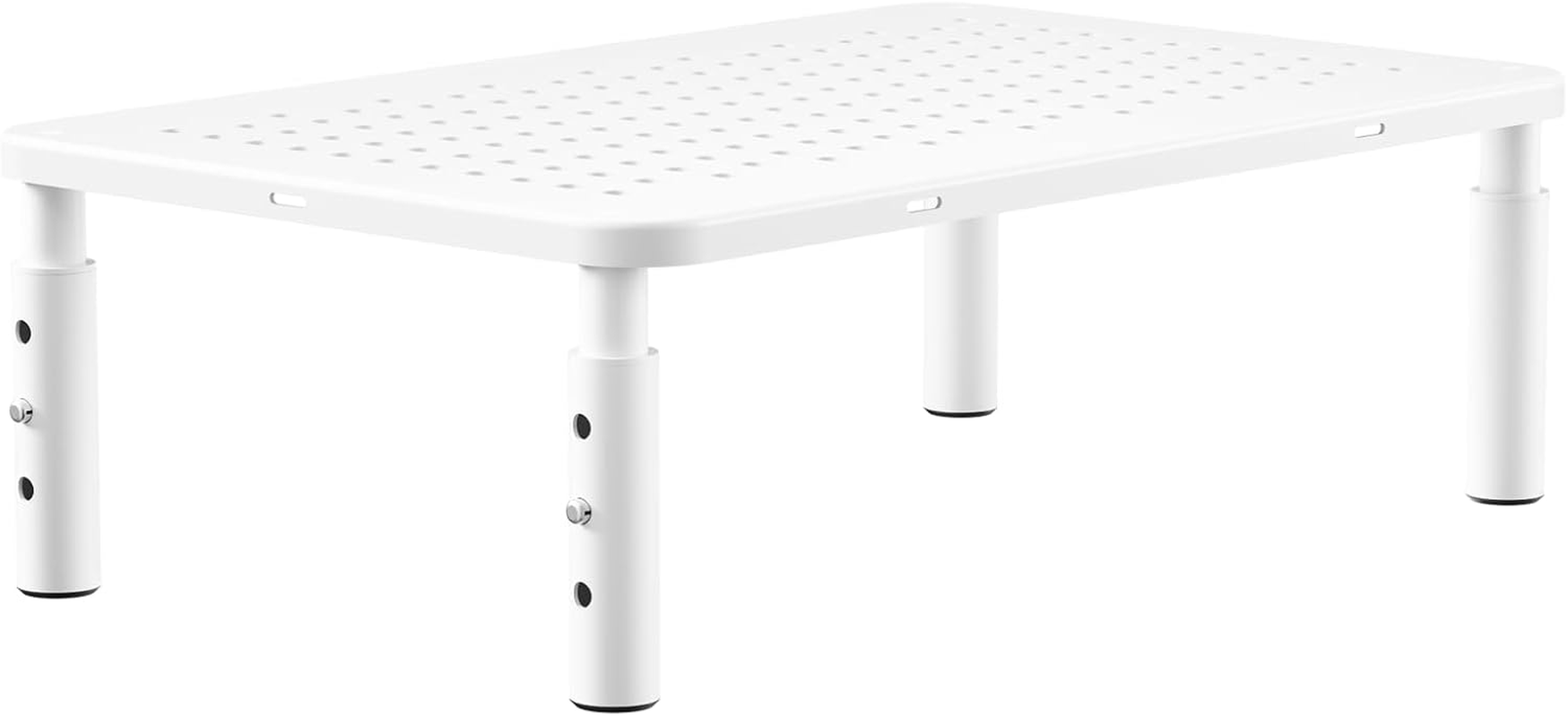 ERGOMAKER Monitor Stand - Height Adjustable Ergonomic Monitor Riser with Vented Metal Platform for Computer, Laptop, Imac, PC, Printer