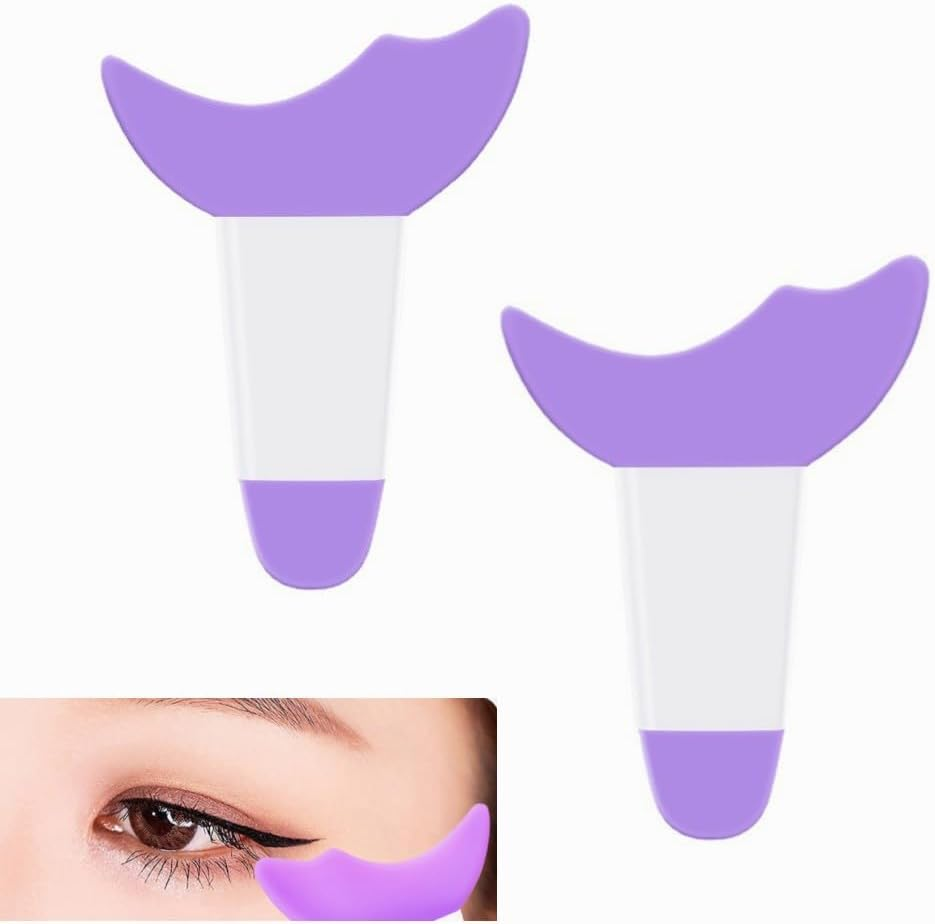Mascara Eyelash Shield Applicator Guard Tool, 2 Pcseyelash Eyeshadow Auxiliary Guard Tool Pads, for Eye Makeup and Prevent Makeup Residue (Purple) image number 4