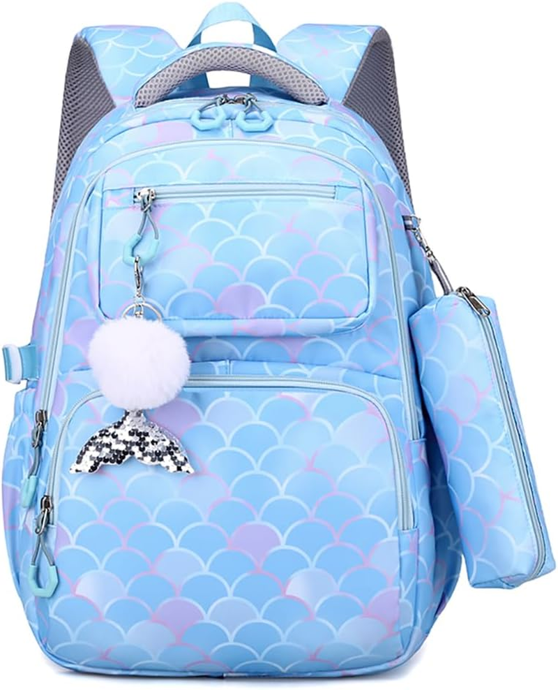 MATMO Girls School Backpack Set with Lunch Bag and Pencil Case Student Bookbag Daypack (Backpack Set 15)