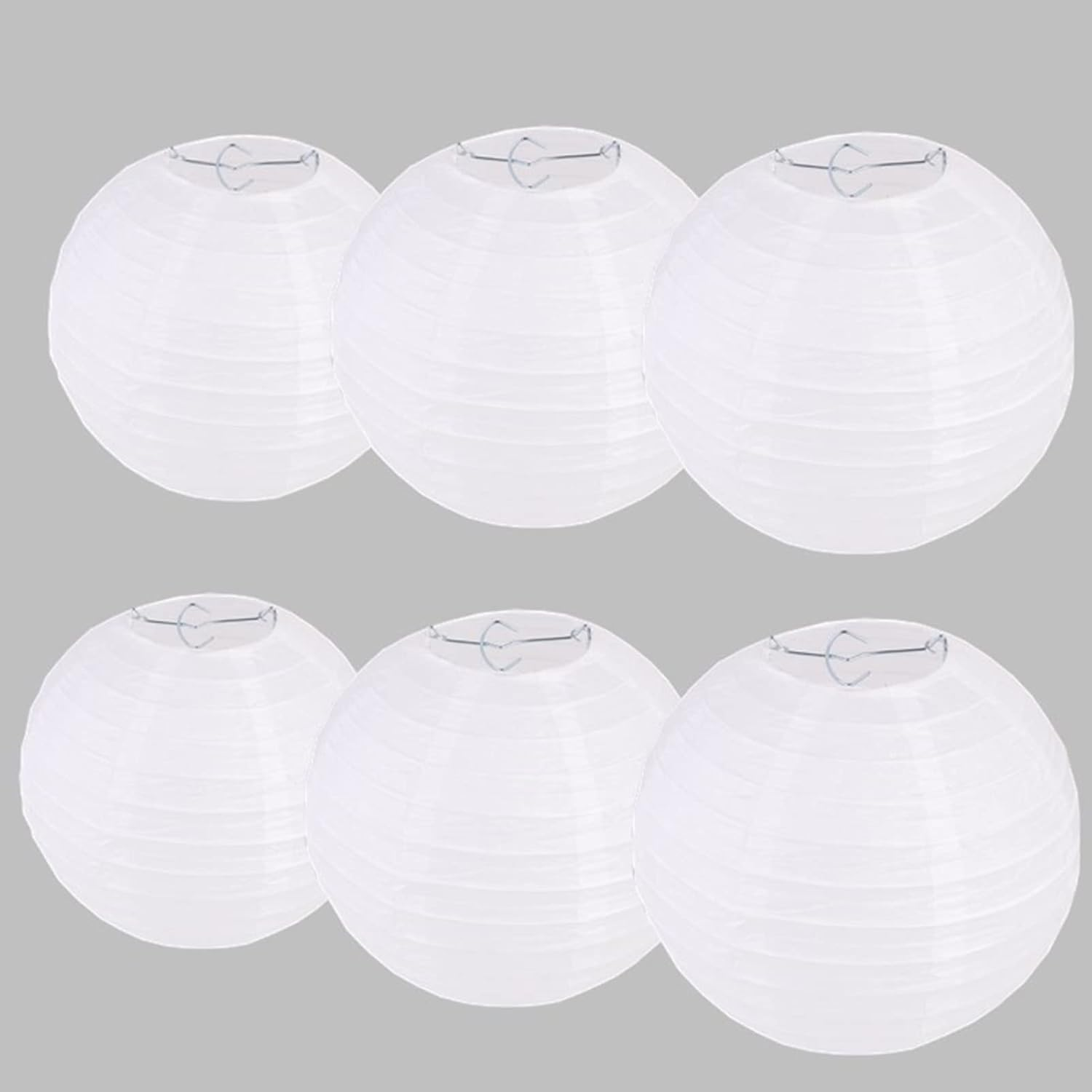 Chinese White Paper Lanterns LED Lights Decorative round Lanterns Wedding Christmas Party Decor Home Garden Hotel Bar DIY Children'S Painting 10Pcs image number 6