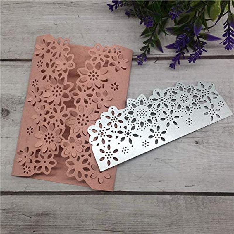 Flowers Border Leaves Metal Die Cuts,Srping Leaf Flower Edge Cutting Dies Cut Stencils for DIY Scrapbooking Album Decorative Embossing Paper Dies for Festival Card Making image number 5