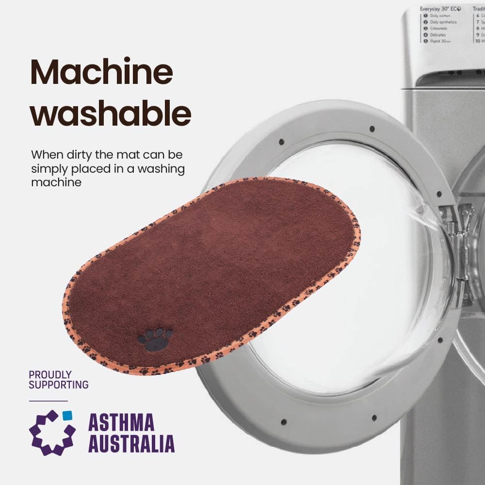 White Magic Pet Bowl Mat &ndash; Non-Slip, Hygienic, Spill & Splash Protection, Easy to Clean, Durable & Scratch-Resistant, Ideal for Small & Large Bowls &ndash; XL (67X41 Cm), Dishwasher Safe image number 2