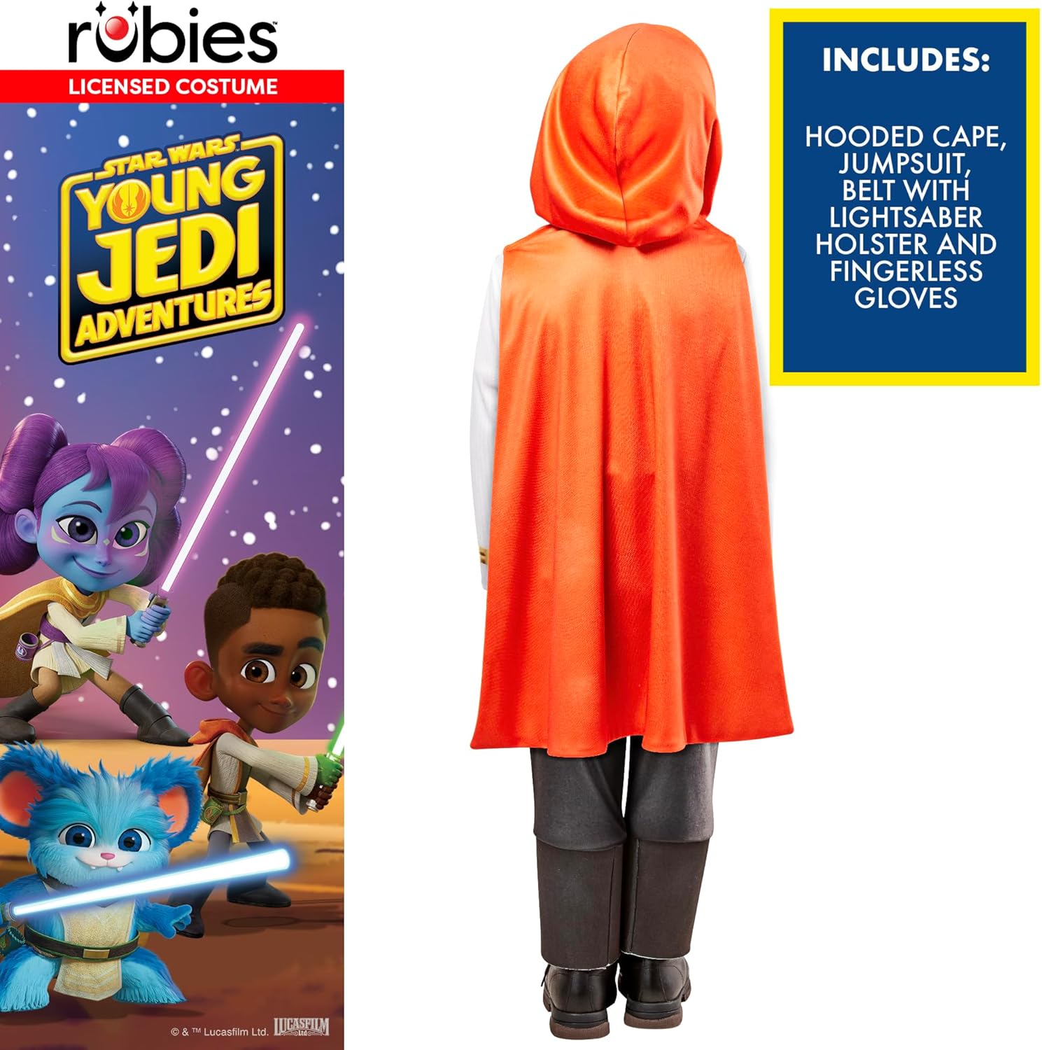 Kai Brightstar Deluxe Costume for Toddlers & Kids - Star Wars Young Jedi Adventures - Small (3-5 Yrs) image number 5
