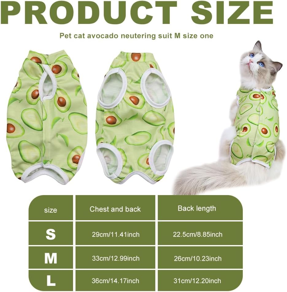 Cat Recovery Suit,Cat Professional Recovery Suit Cat Suit Post Surgery Medical Care Cone Collar Alternatives anti Licking Wound Cat Vest Bodysuit for Male Female Cats Kitten (Green, M)