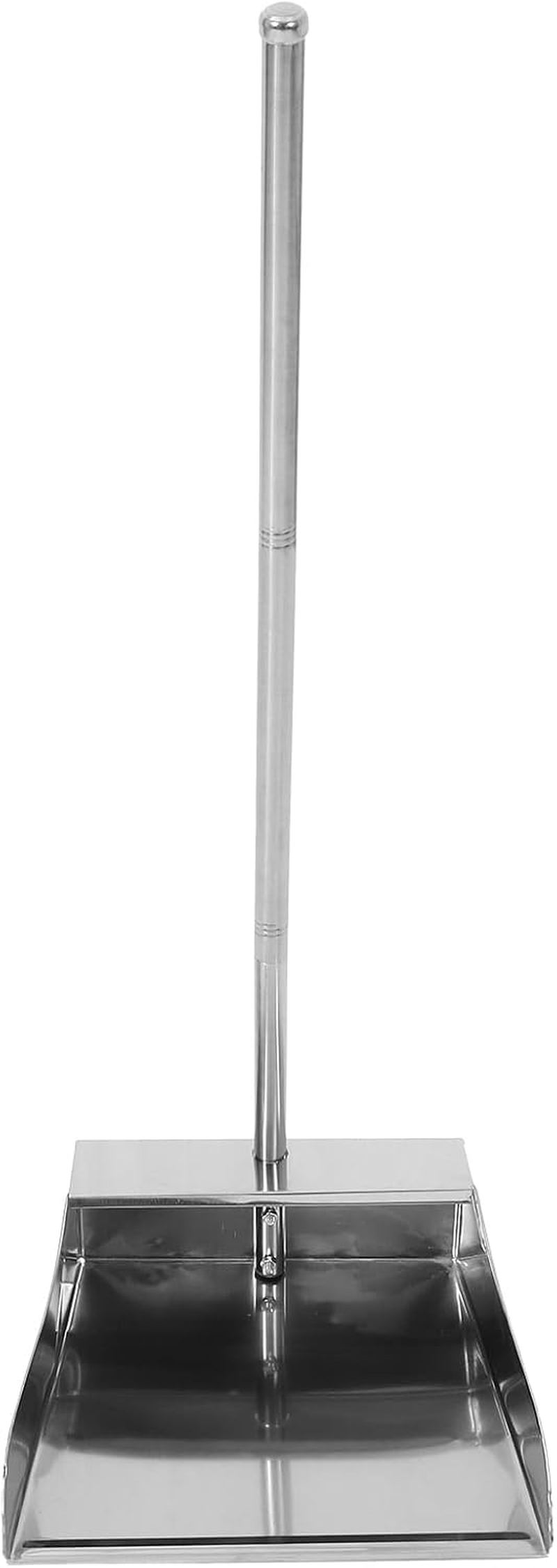 Alipis Stainless Steel Dust Pan, Dustpan Metal Dust Pans Long Handled Heavy Duty Standing Dustpan with Handle Garbage Shovel Trash Shovel Pooper Scooper for Garage Home Yard image number 1