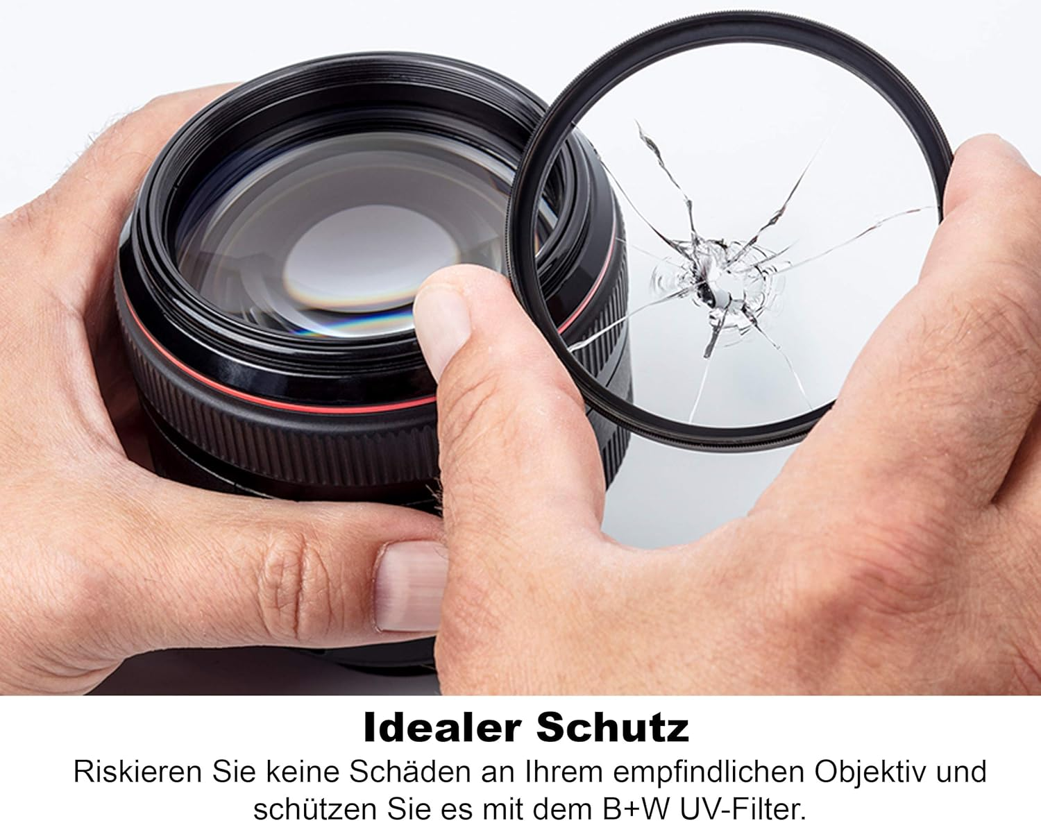 B+W 007 Protective Filter, Clear Filter (82 Mm, T-Pro, Titanium Finish, MRC Nano, 16X Coated, Super Slim, Premium)