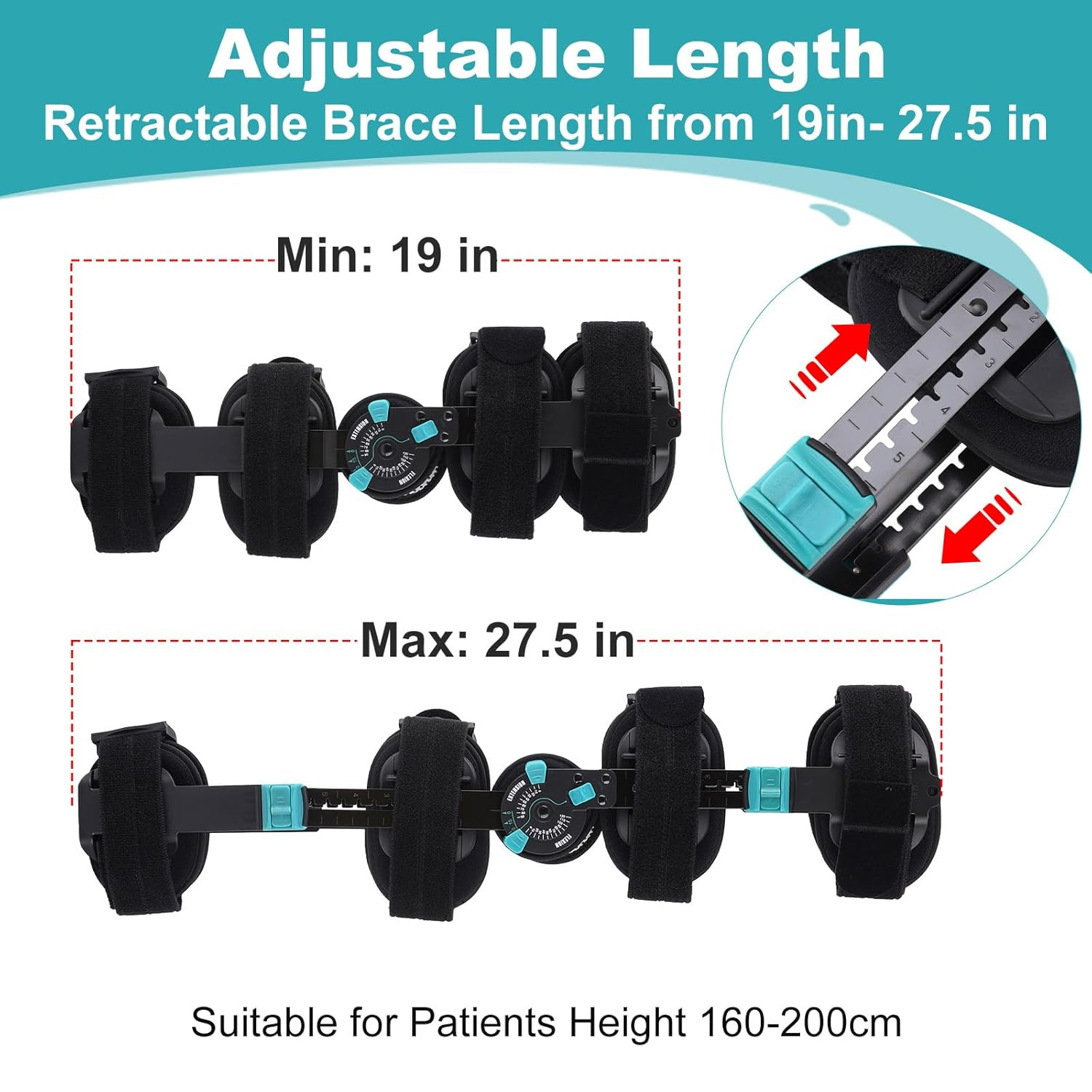 Hinged Post Op Knee Brace, ROM Knee Immobilizer for Recovery Stabilization, ACL, MCL and PCL Injury, Adjustable Orthopedic Knee Support for Left and Right Leg image number 5