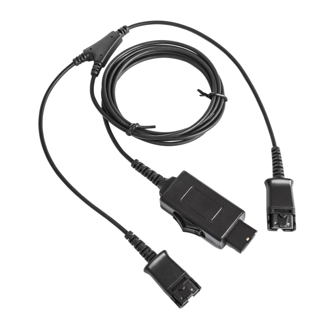 Daily Headset Y Splitter Adapter Training Cord with Mute Microphone Compatible with Plantronics Ploy QD image number 4