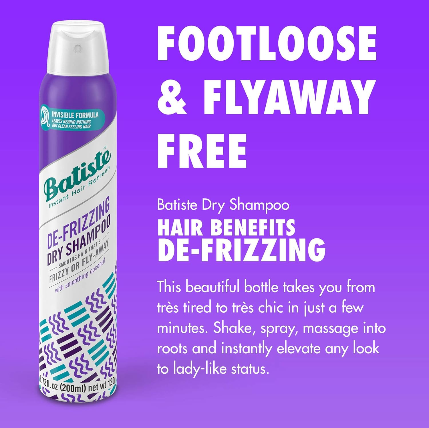 Batiste De Frizz Dry Shampoo 200 Ml image number 2