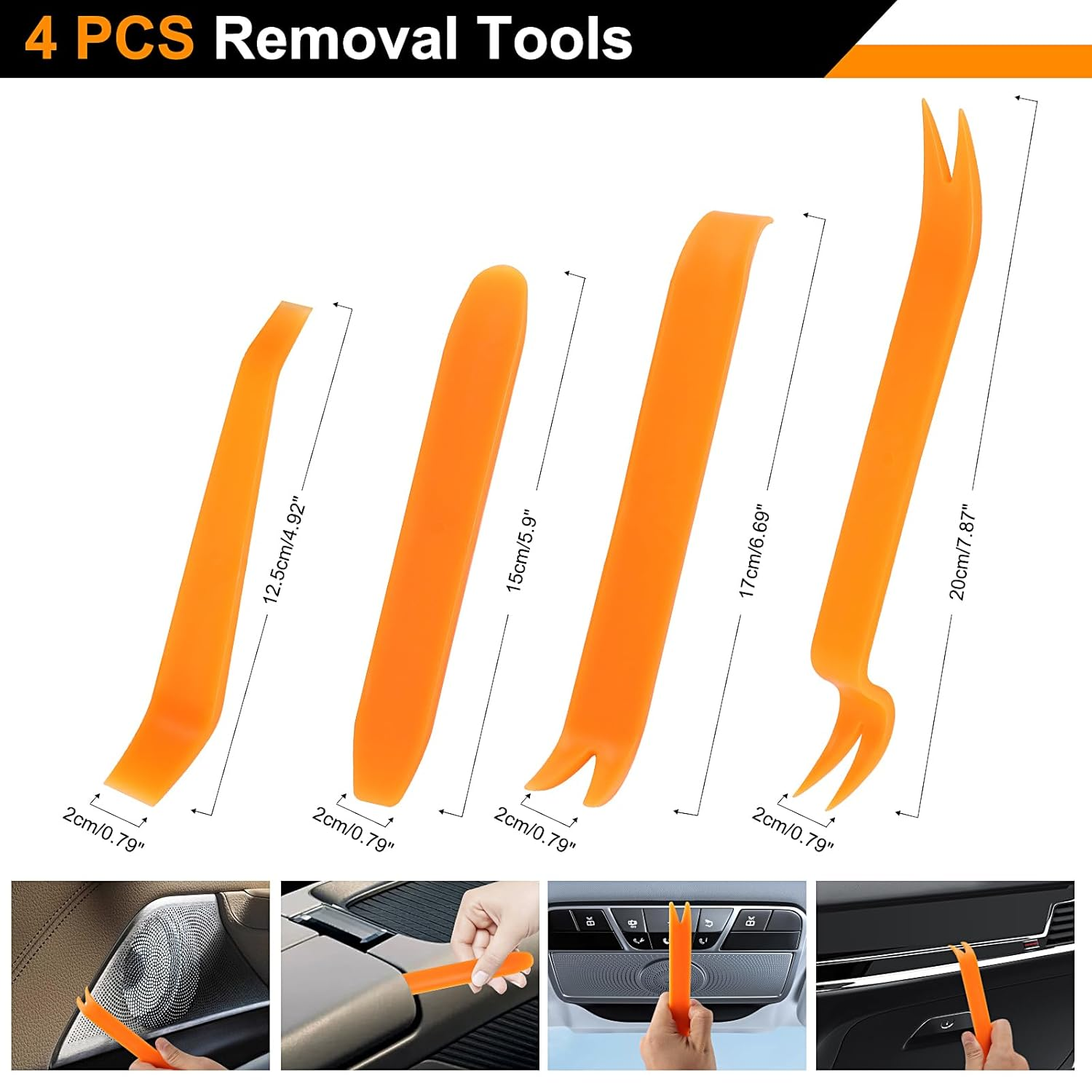 100 Pcs Push Car Trim Clips, 6 Universal Plastic Rivets with Removal Tool, Car Retainer Clips for Bumpers, Fenders, Door Trim Panels image number 4