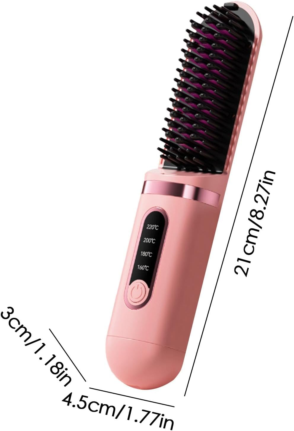 Usb Charging Straightener, Multifunctional Hair Straightener Comb, Portable Straightening Brush, Electric Hair Straightening Brush, Lightweight Wireless Hair Straightening Brush for Easy Use image number 3
