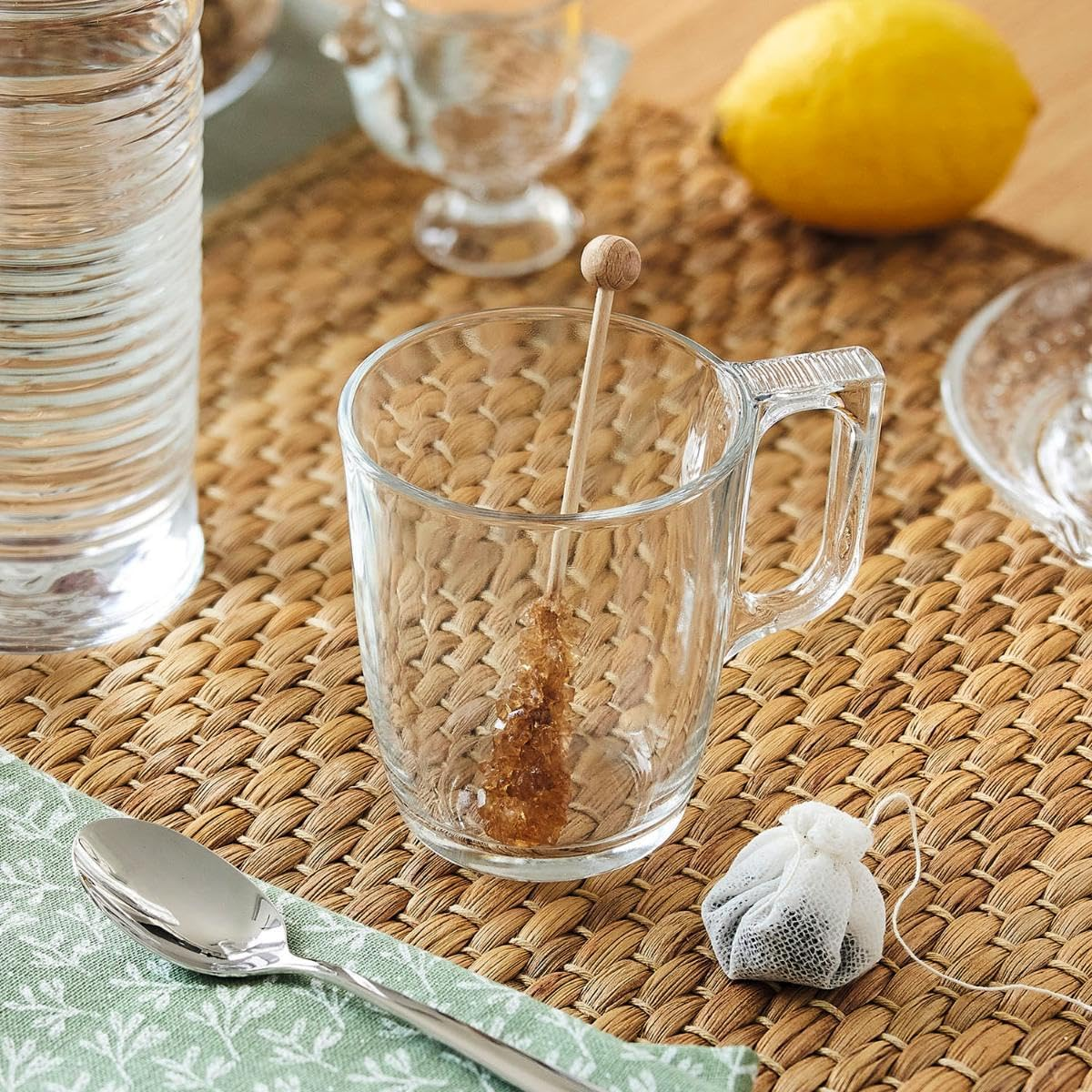 Luminarc New Set 6 Mugs Breakfast Mugs Glass Coffee for Microwave 25Cl