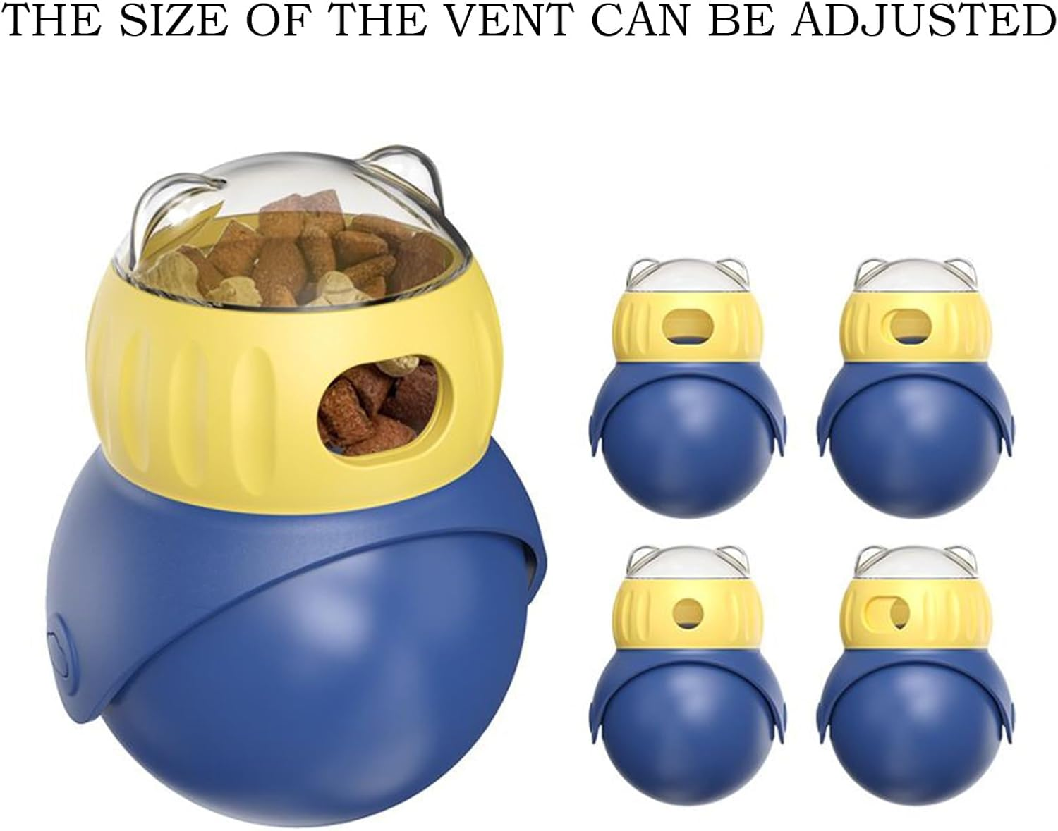 Dog Treat Dispenser Toy - Dog Puzzle Toy | Cat Slow Feeder Refillable | Self-Entertainment Interactive Feeding Toy | Adjustable Food Dispenser Leaking Ball for Puppy Training Cat Enrichment image number 3