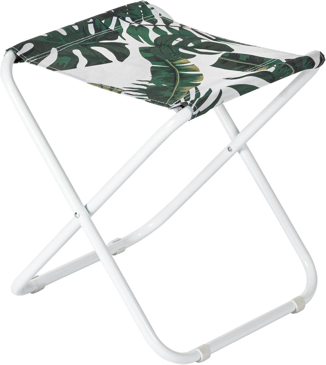 Harbour Housewares Folding Stool - Black - Pack of 1 - Canvas Camping Stool Adults Small Portable Lightweight Outdoor Foldable Garden Seat for Fishing, Travelling, Picnics