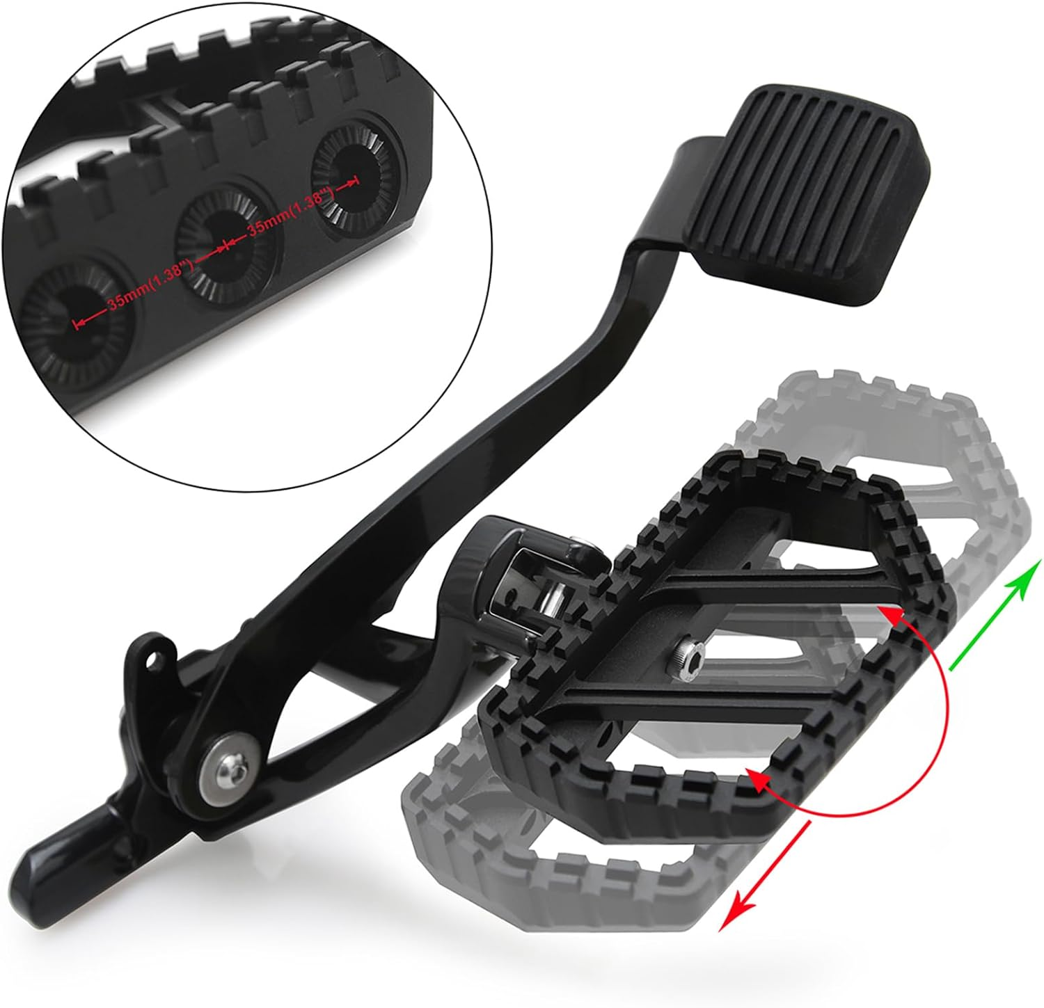 Softail Standard Extended Forward Control W/Mx Mini Rider Floorboard for Harley Street Bob FXBB 114 FXBBS Low Rider FXLR 107 FXLRS 117 2018-2023 2024(W/ 2161-BK) - W/ 2161-Bk image number 4