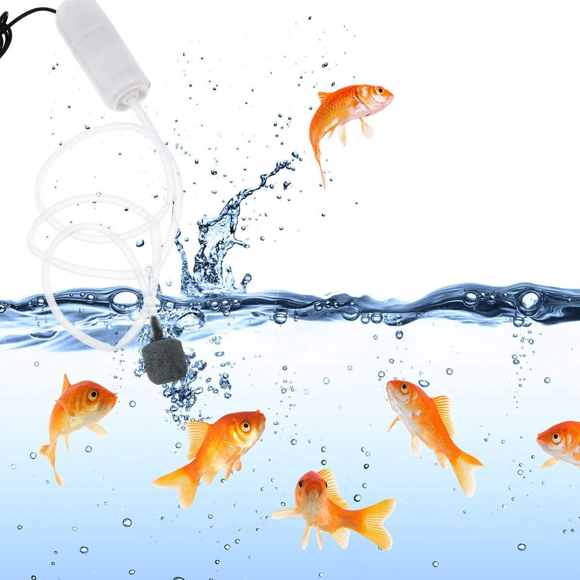 Bestonzon USB Rechargeable Fish Tank Oxygen Pump Portable Aquarium Aeration Low Power Consumption Energy Saving for Home and Fishing Use