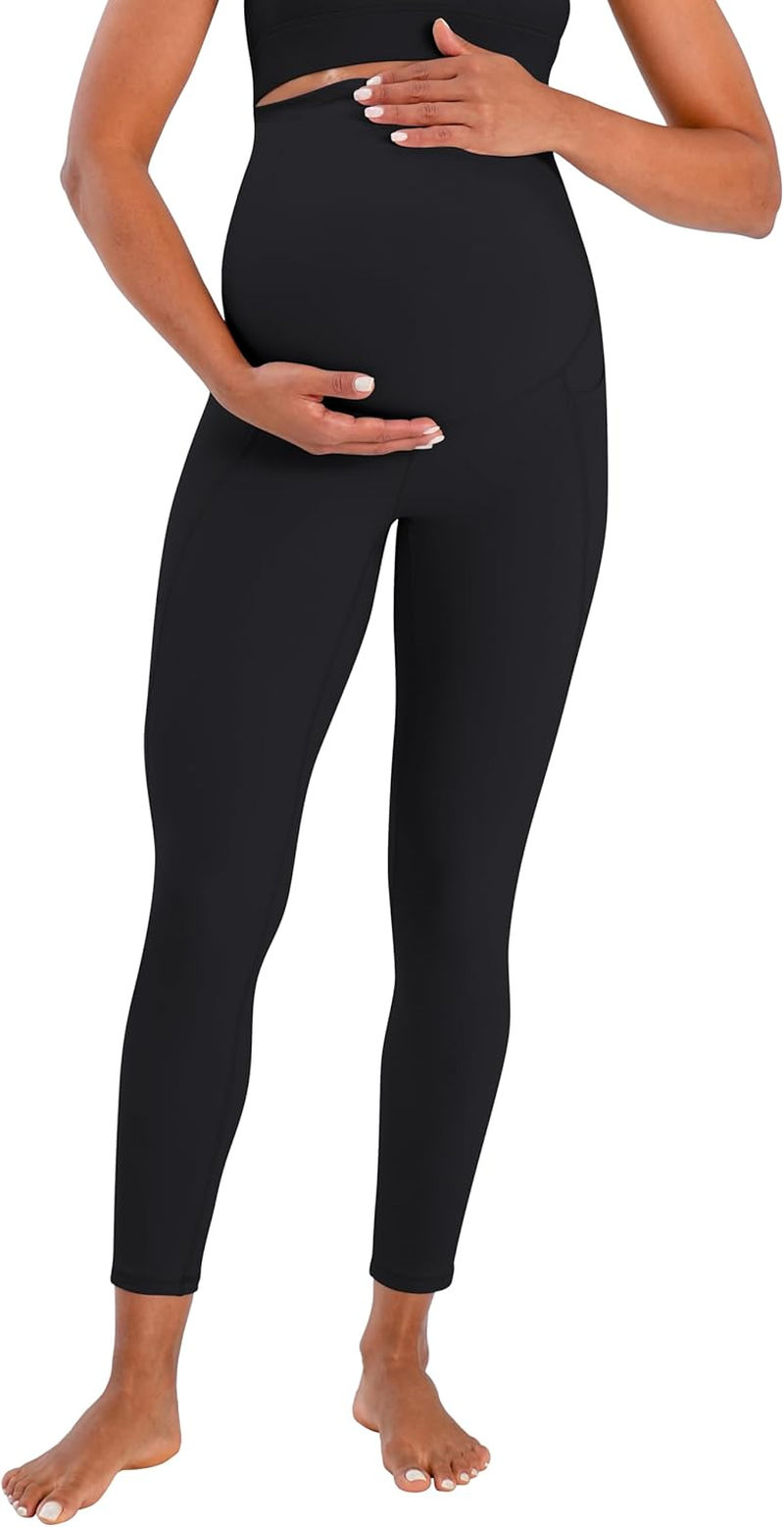 Sunvalix Maternity Leggings &ndash; Buttery Soft over the Belly Yoga Pants for Spring & Summer, Workout & Lounge image number 2
