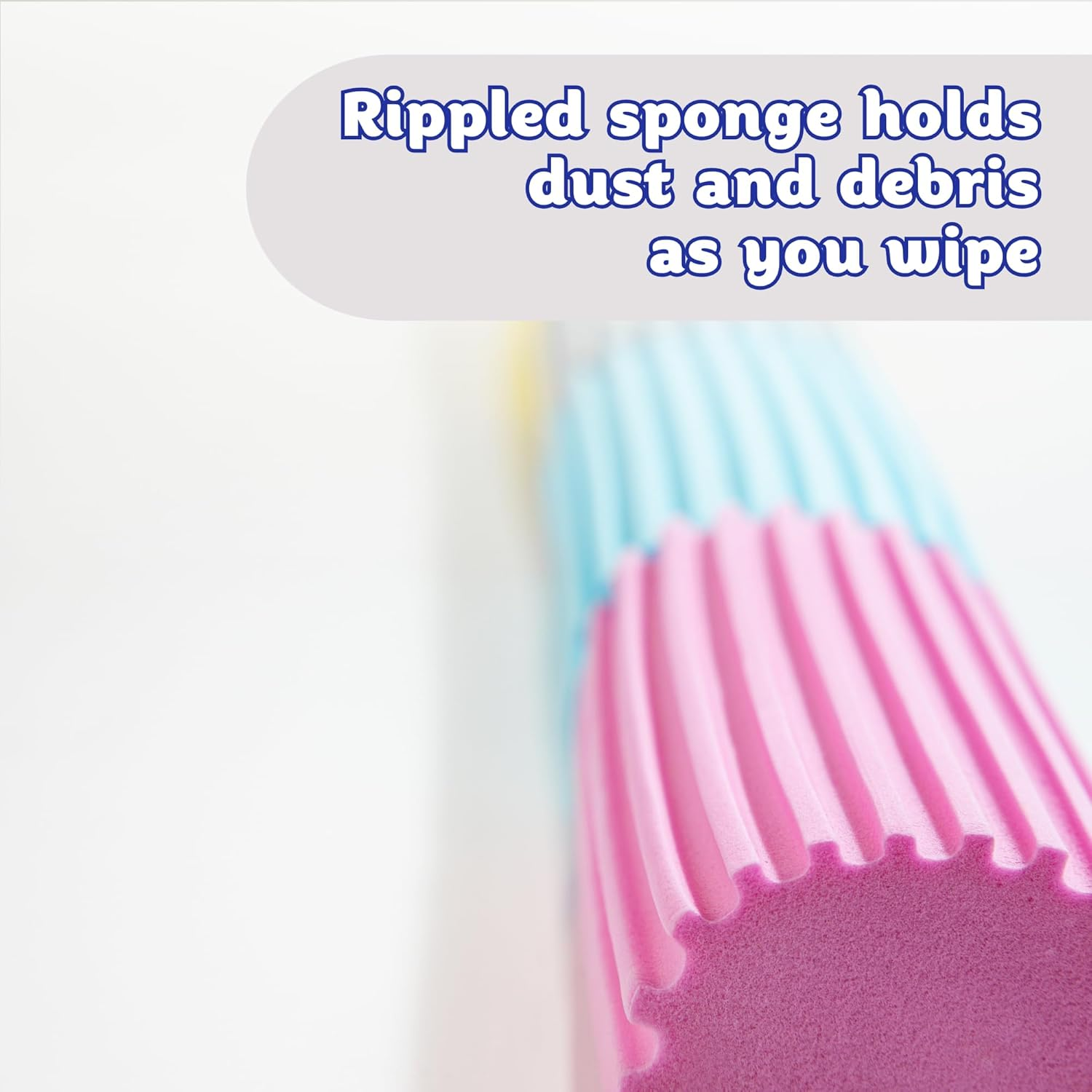 Scrub Daddy Damp Duster, Magical Dust Cleaning Sponge, Dusters for Cleaning, Venetian & Wooden Blinds Cleaner, Vents, Radiator, Skirting Boards, Mirrors, Dust Brush Tools, Home Gadgets, Light Pink image number 1
