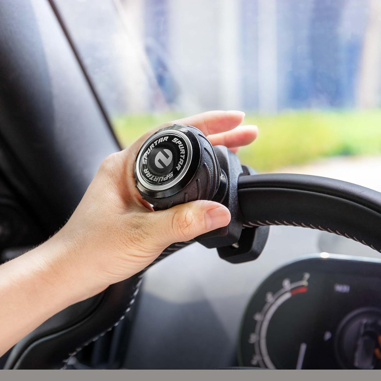 Spurtar Steering Wheel Knob, Universal Car Suicide Knob Power Handle Spinner Fit for Steering Wheel, Cars, Semi Truck, Forklifts, Tractors, Boat, and Golf Cart &ndash; Black image number 4