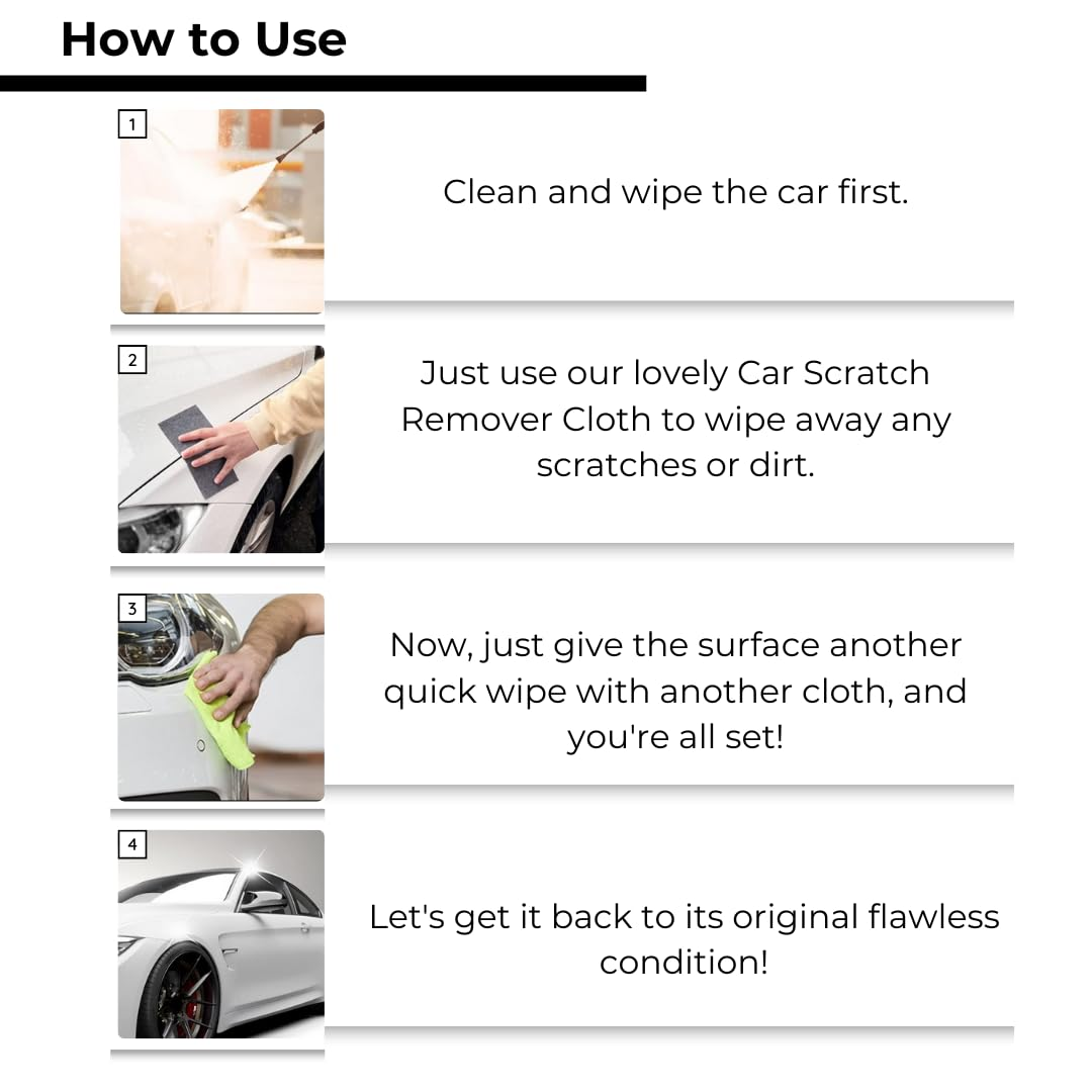 6 Pack Breathe Green Nano Sparkle Cloth, Ultimate Car Scratch Remover & Adhesive Remover with Latest Nanosparkle Nanotechnology, Odorless & Easy to Use image number 4