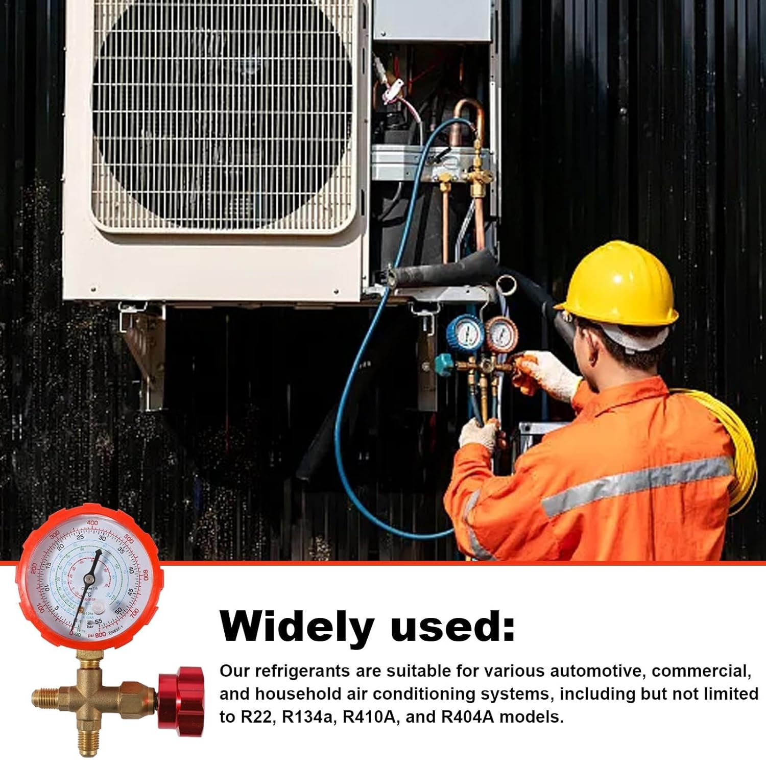 AC Manifold Gauge - Air Conditioning Gauges - Automotive Accessories, Precise Refrigeration Gauges, A/C System Maintenance R134A R22 R410A R404A image number 2