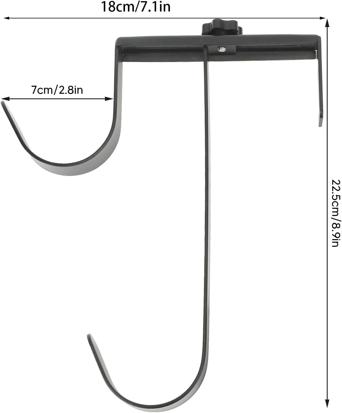 Omabeta 2PCS Pool Pole Hooks for 1-4.5" Pool Fences and Walls, Adjustable Width for Swimming Pool,8.9X7.1 Telescopic Poles Brushes Garden Tools,Heavy Duty Garage Utility Hook for Hose Hanging image number 5