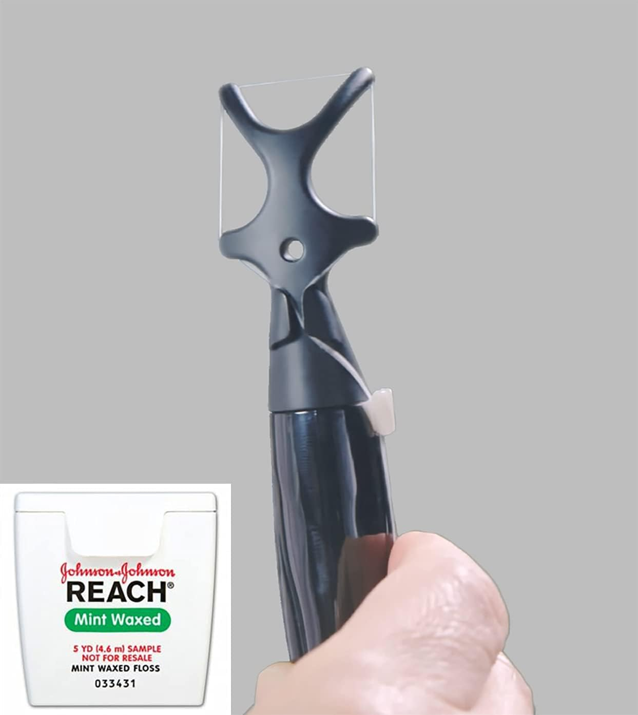 Idi Toothbat - WOW Adult Floss Holder (Green/White/Black)-Patented Design Awards Winning Product, Easy, Comfort & Effective, Works Perfectly with Reach Waxed Nylon Floss - White image number 6
