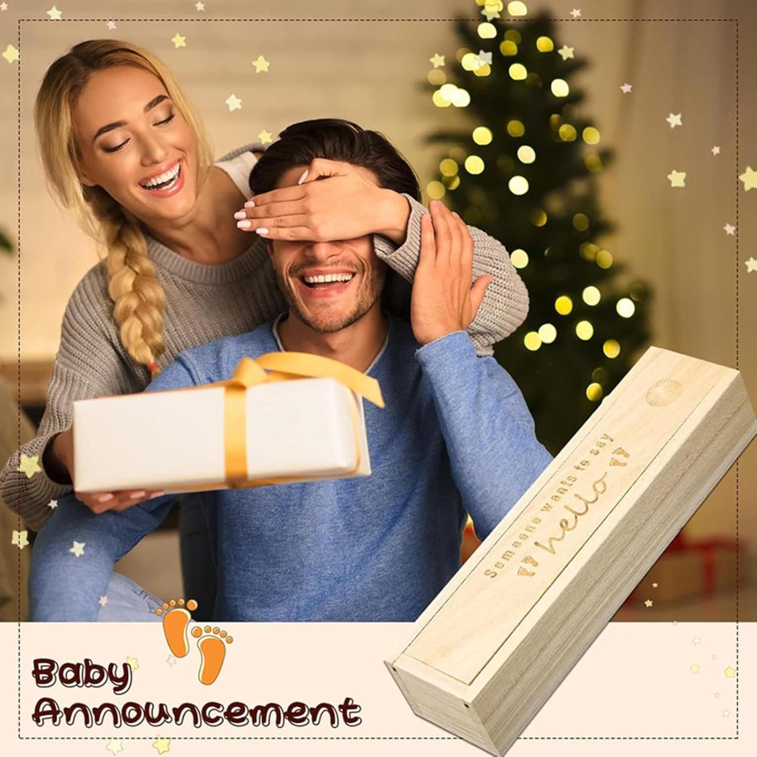 Pregnancy Test Keepsake Storage Box &ndash; Stylish Baby Announcement Holder for Parents, Husband | Baby Souvenir Collection Box