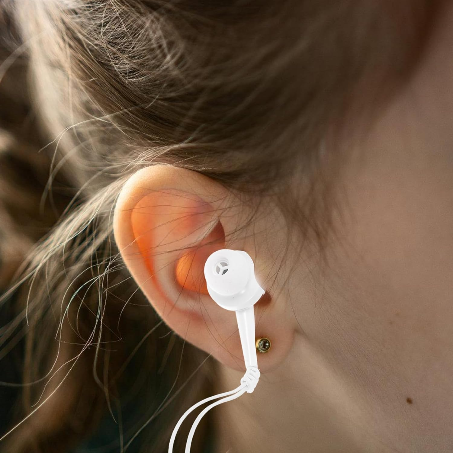 TEHAUX Wired In-Ear Headphones, 3.5Mm Wired Earbuds, MP3 Phones Portable Double Pull Telescopic Headphones Buds over the S Headset Player Noise Reduction image number 5