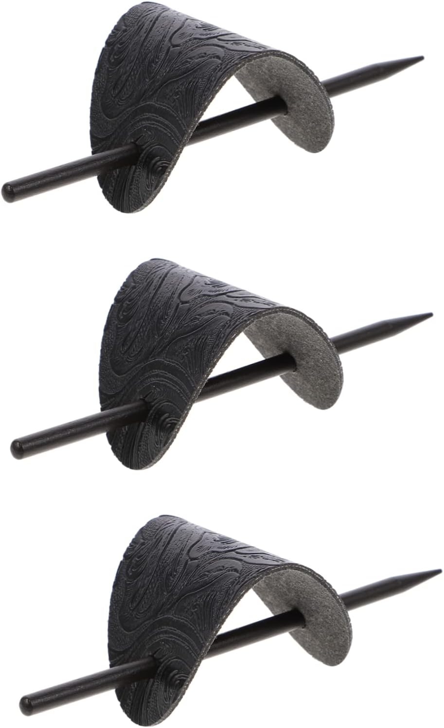 Beaupretty Leather Hair Pin with Stick Viking Hair Clips Metal Celtic Hair Stick Hair Clip with Rod Holder Clip European and American Miss Wood Pack of 3 image number 1
