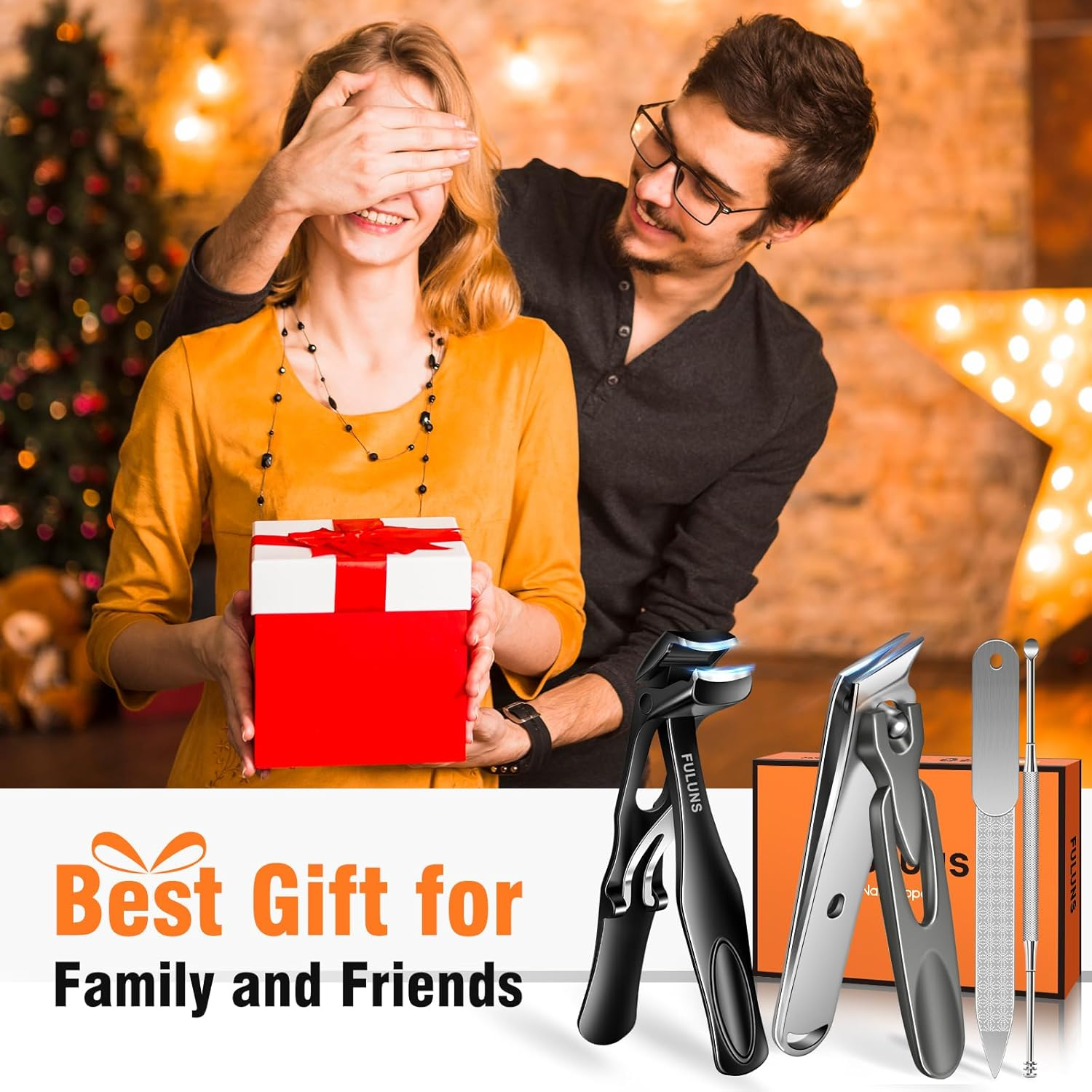 Nail Clippers for Men Thick Nails, Angled Head Large Toe Nail Clippers for Seniors Toenail Clippers with Wide Jaw Opening Sharp Upgraded Slanted Curved Ingrown Toenail Clippers No Splash Nail Cutter