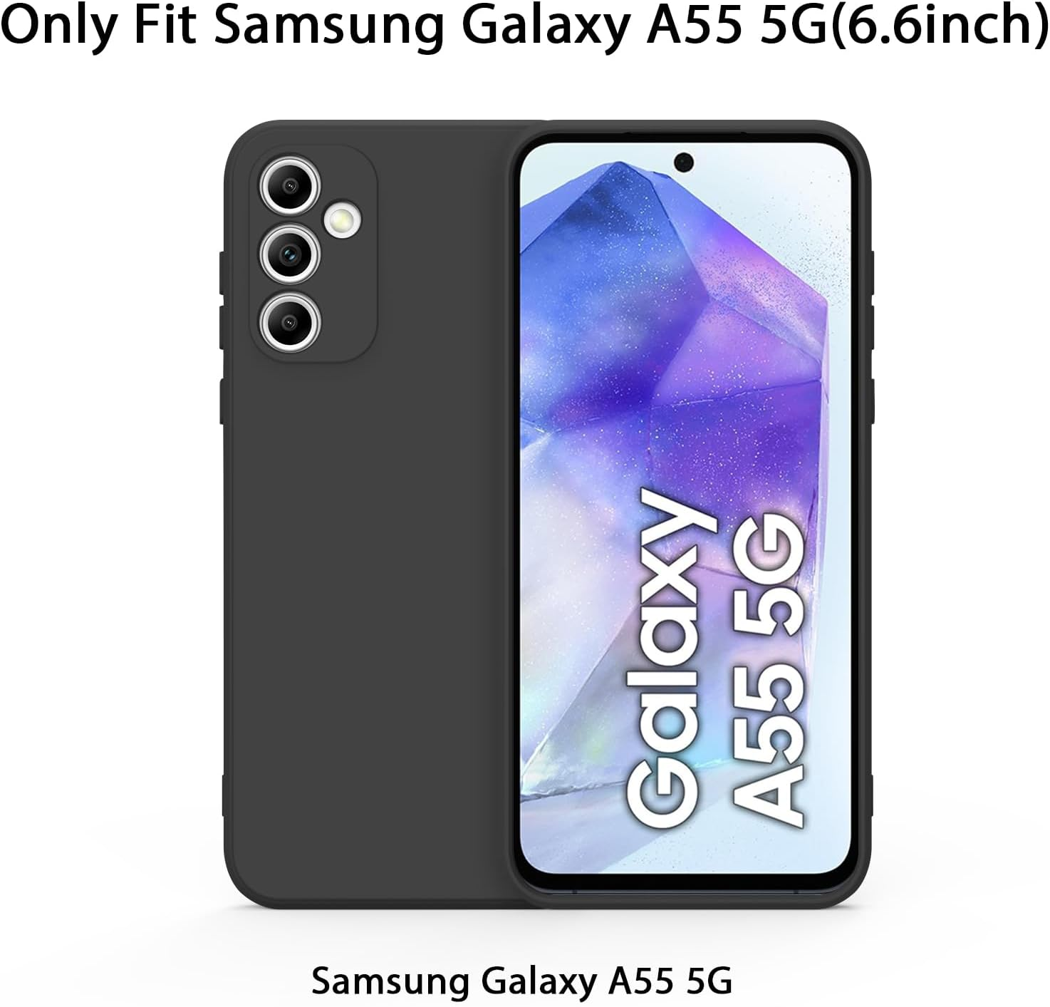 Silicone Case for Samsung Galaxy A55 Case, Silky-Soft Touch Gel Rubber Cover, Full Protective Case Shockproof Liquid Bumper Cover for Samsung A55 Case 5G - Rose Purple image number 5