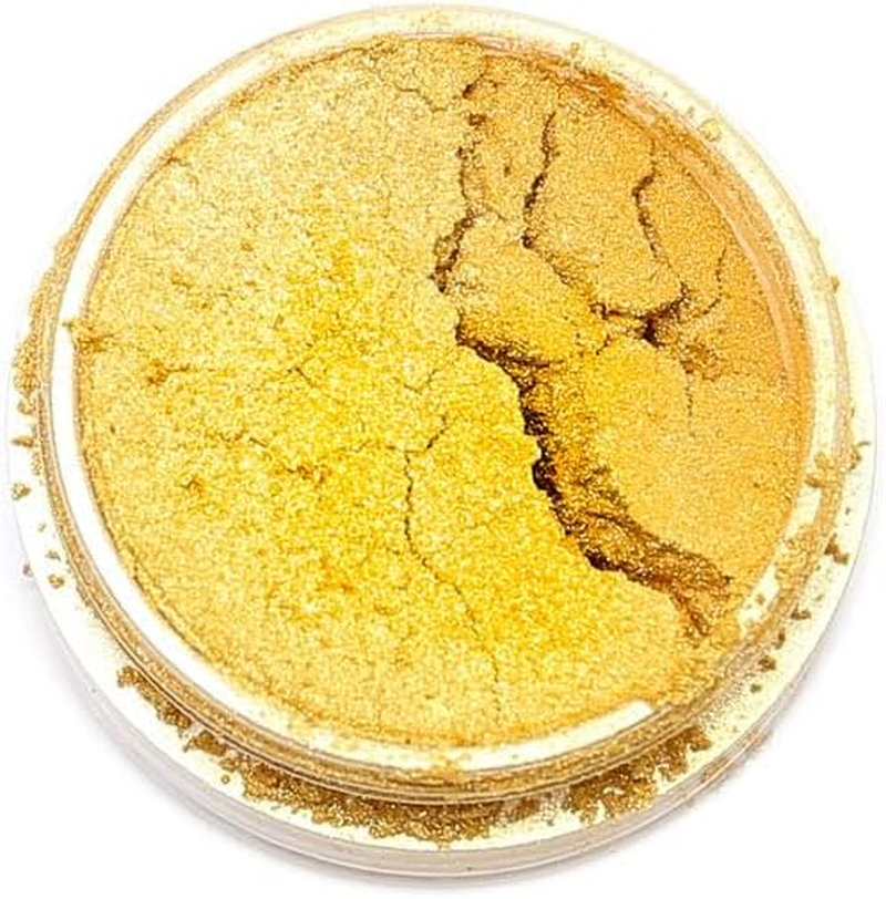 Sprinks Edible Lustre Dust Powder - 10Ml Edible Glitter | Food Colour Dust | Cake Decorating Powder | Edible Shimmer for Cakes | Lustre Dust for Fondant | Metallic Food Glitter | Bright Gold image number 3