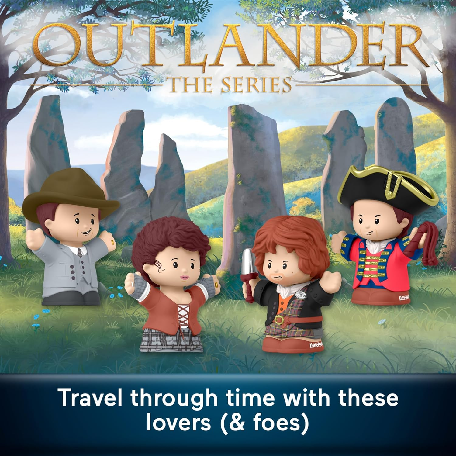 Fisher-Price Little People Collector Outlander TV Show Special Edition Set for Adults & Fans, 4 Figures in a Display Package image number 3