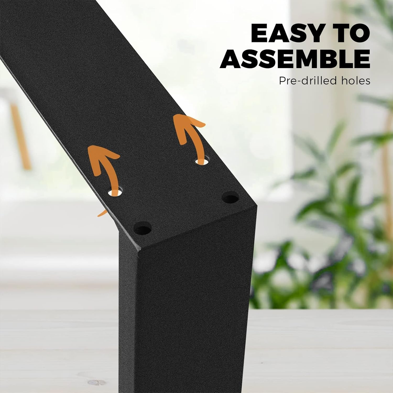 Oikiture Table Leg Desk Coffee Dining Furniture Hardware Metal Legs X2 Home Improvement Bench Box Steel DIY Furniture Industrial 71 X 50CM image number 5