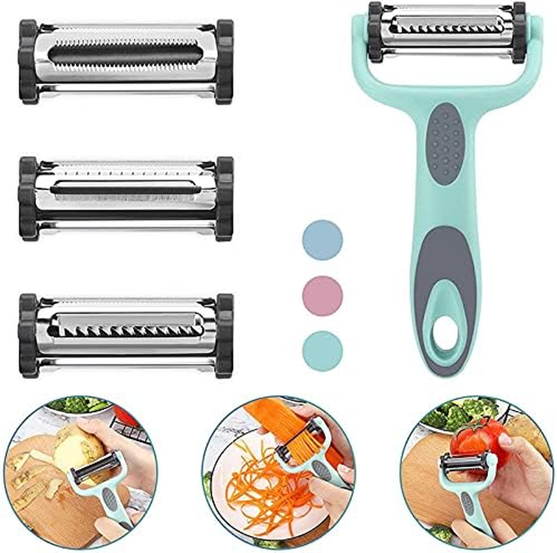 Y-Shape Peeler Fruit Vegetable Carrot Potato Peeler Slicer,Multifunctional Veggie and Fruit Peeler,3-In-1 Vegetable Peeler,3 in 1 Peeler Slice Julienne Peeler,Durable Y-Shaped Stainless Steel Peeler