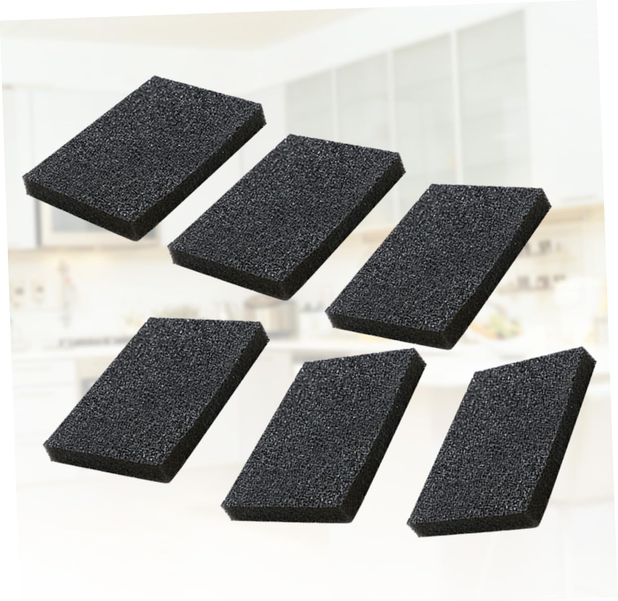 KOCKSHION 10Pcs Black Nano Emery Cleaning Sponges Thin Kitchen Dish Sponge Multi-Use Household Nano Carborundum Scrubbers for Removal image number 4