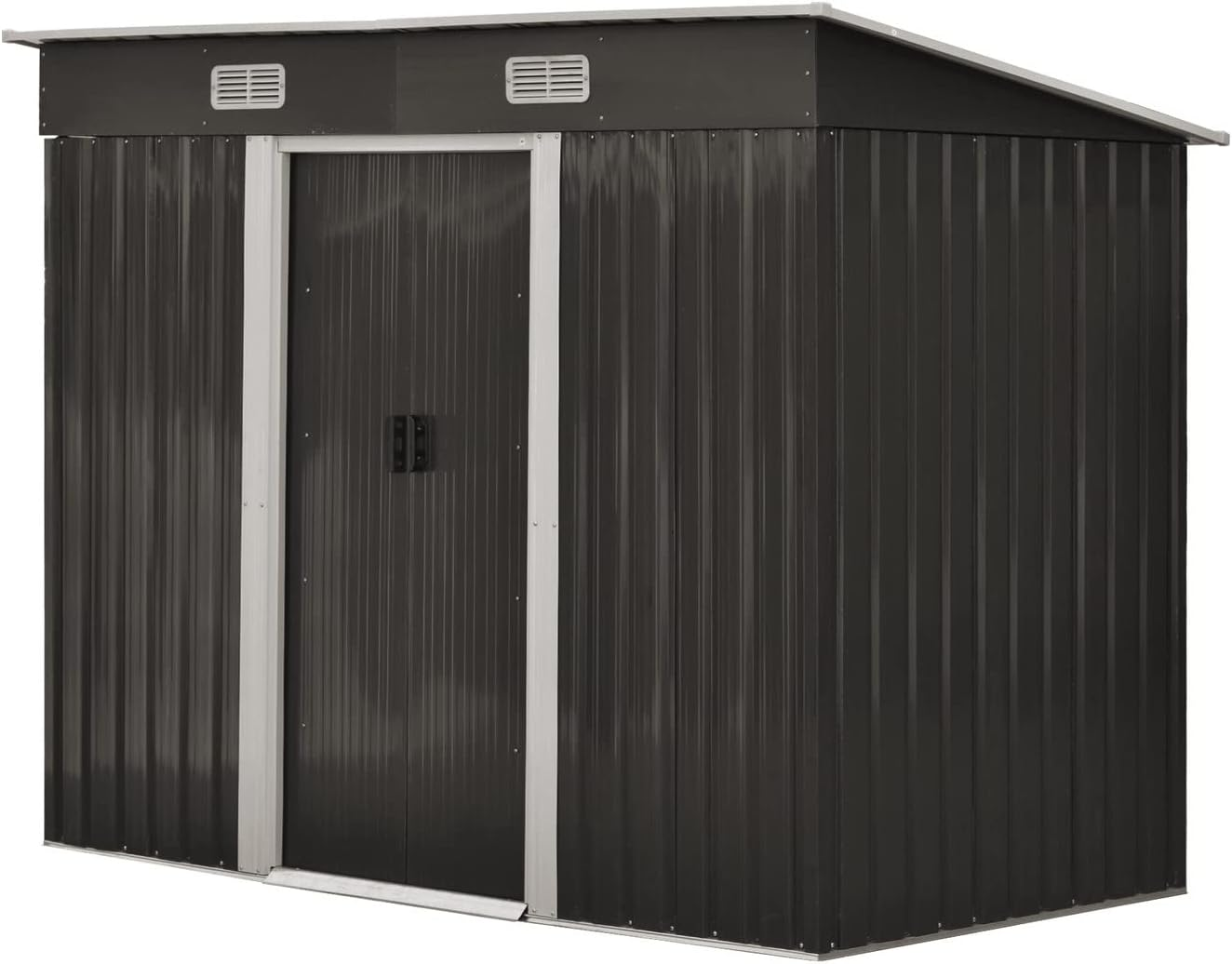 Livsip Outdoor Storage with Metal Base and Lock 2.38 X 1.31M Garden Shed - With Base image number 3
