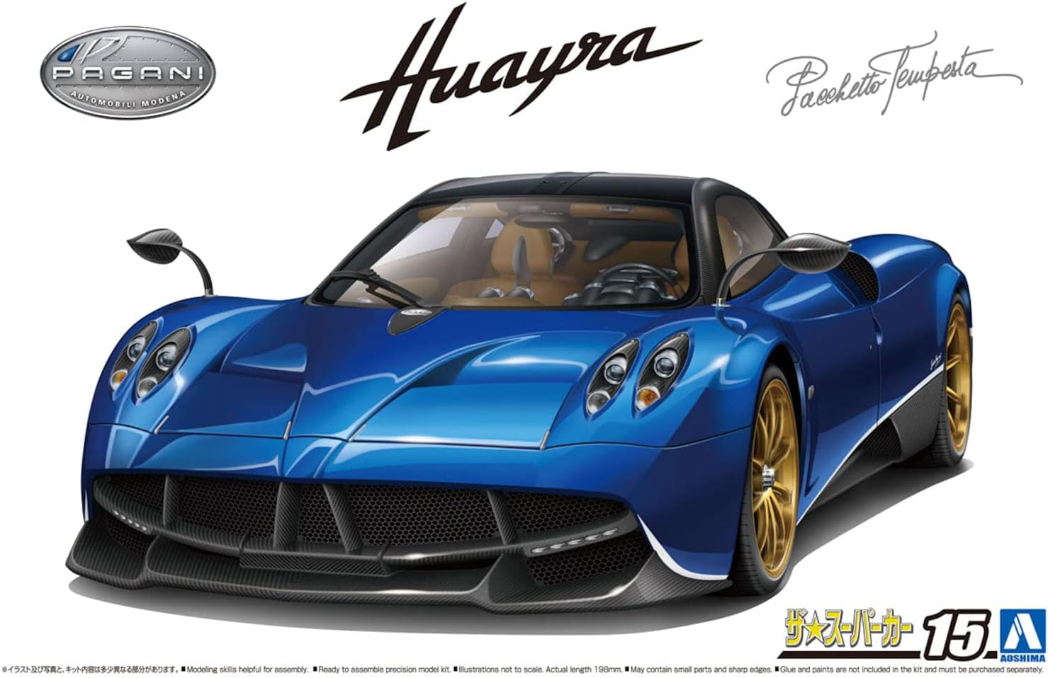 16 Pagani Huayra Pacchetto Tempesta 1:24 Scale Model Kit image number 1