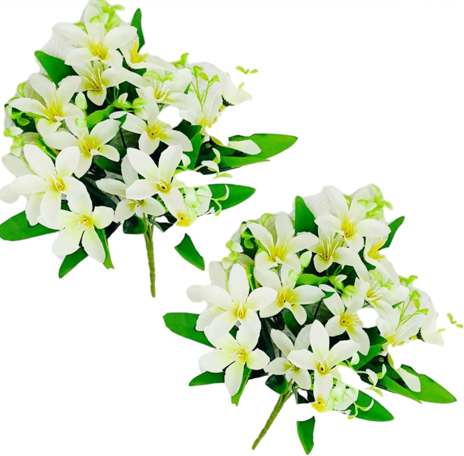 2Pcs Artificial Silk Lily Flowers, 2 Bunches Silk Sunflowers Fake Yellow Flowers for Home Decoration Wedding Decor