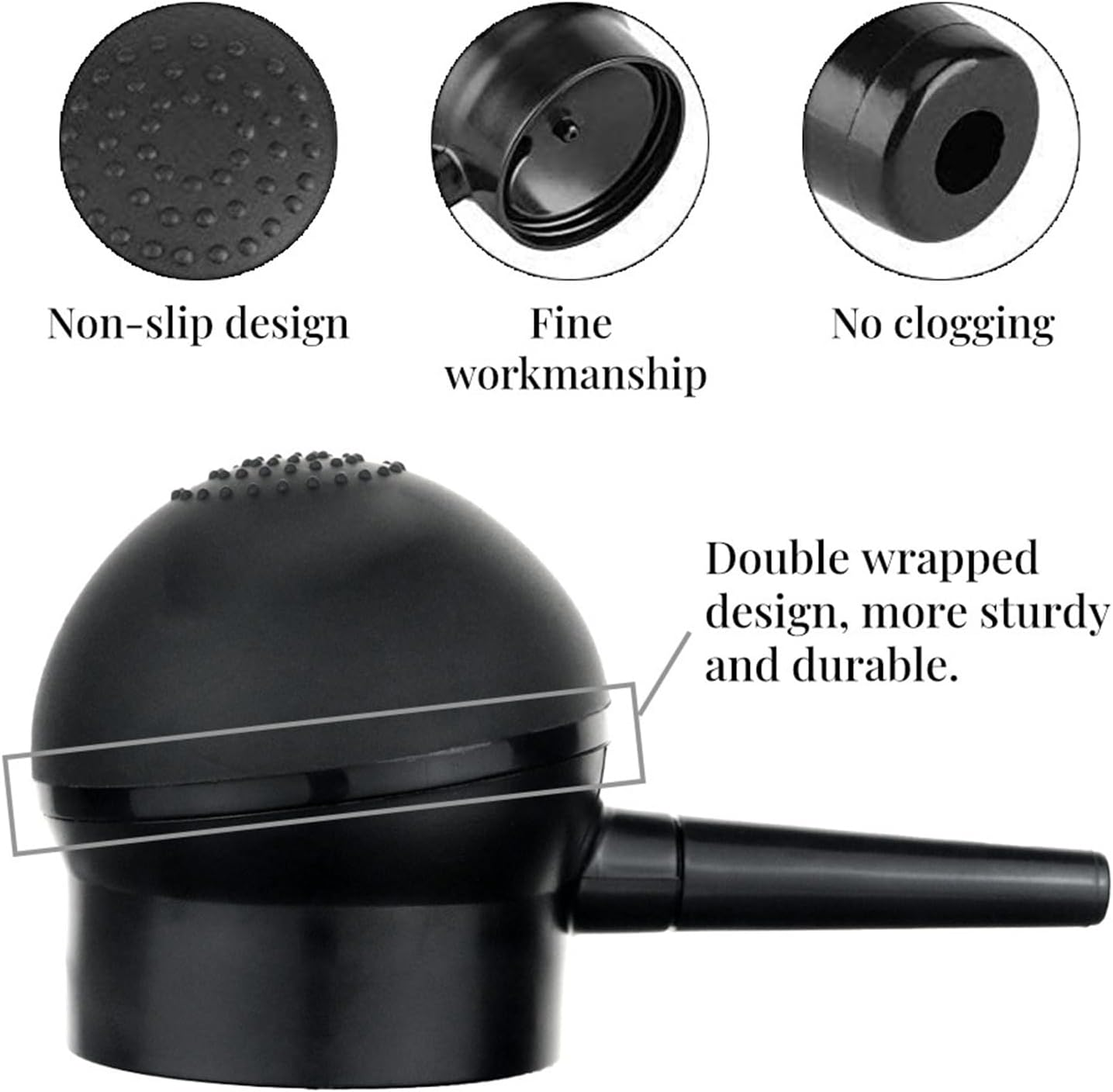 Dgayaeic Hair Fiber Applicator, Spray Applicator and Optimizer Pump Sprayer, Precision Pump Nozzle, Compatible with Most Hair Fiber Bottles, Reusable and Easy to Clean for Home or Travel Use image number 2