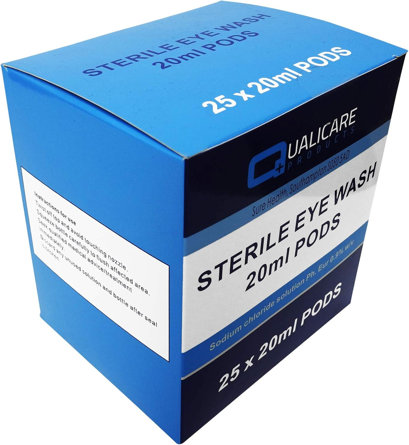 Qualicare 25X 20Ml Sterile Sodium Chloride Eye Care Wash Cleansing Solution Pods image number 6