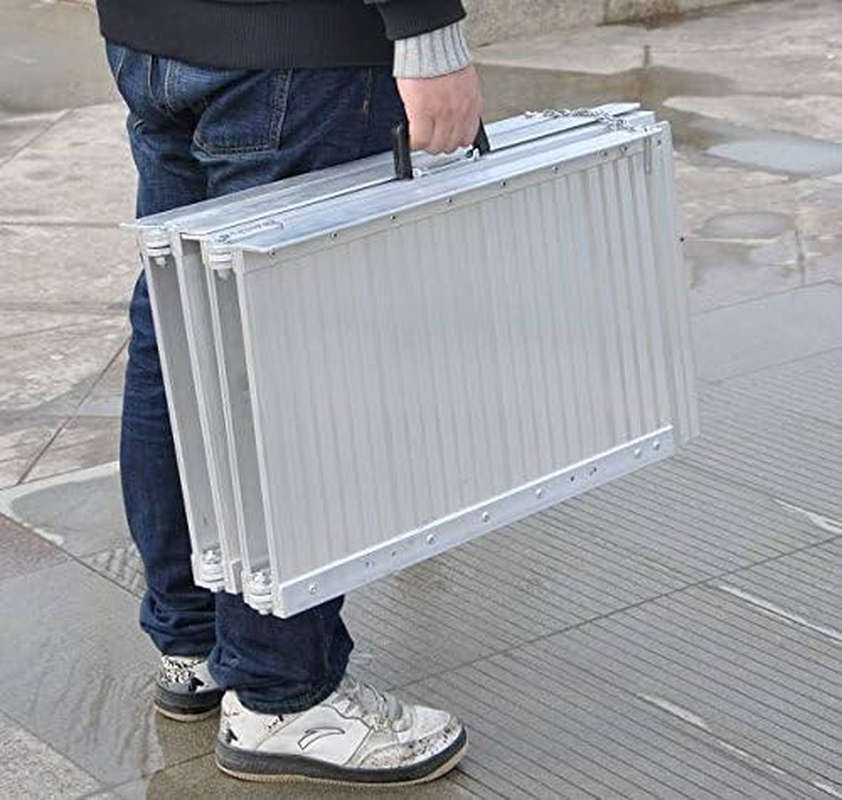 Multi Size Aluminium Ramp Folding Loading Access Portable for Wheelchair Scooter Van Disable (Large Foldable) image number 5
