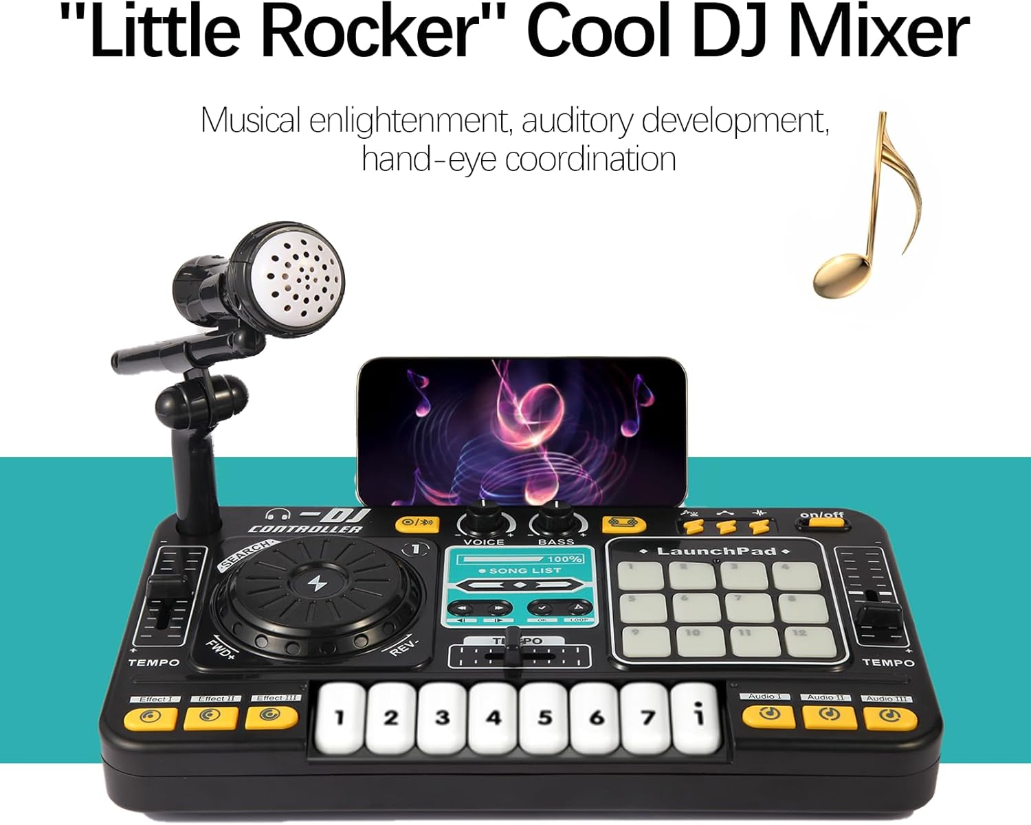 Children'S DJ Mixer and Disc Player Can Be Connected to Bluetooth Microphone(English Version) image number 2
