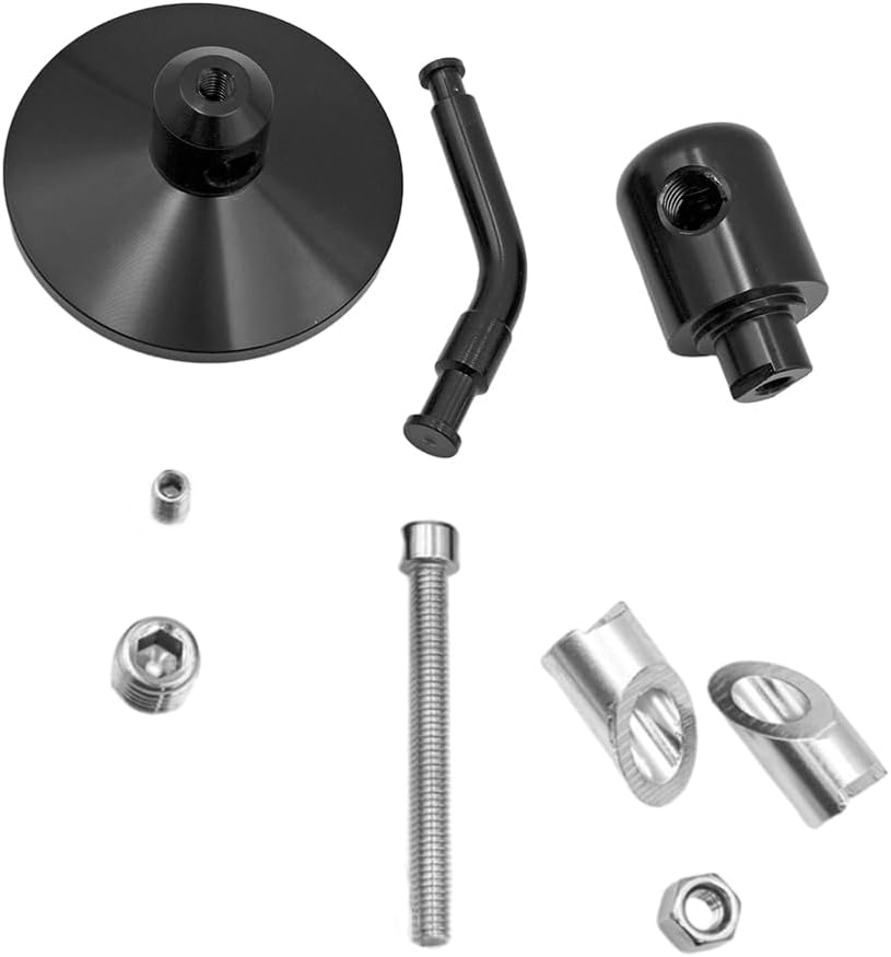 Baceyong Motorcycle Bar End Rear View Mirror,Fit for 22Mm/7/8" Standard Motorcycl Handlebars,Adjustable Rear View Mirror image number 2